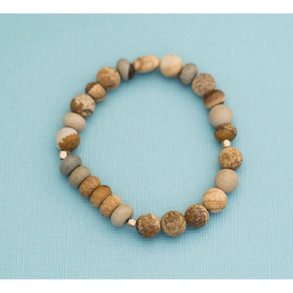 Vintage Rock Beaded Flexible Bracelet E20 - Picture 1 of 3